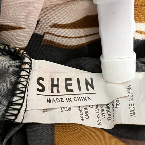 Shein Womens Multicolor Brush Print Sleeveless One-Piece Pantsuit Size Large - Picture 9 of 10